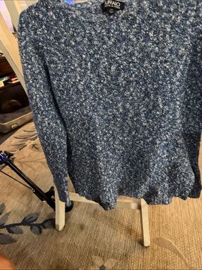 Buffalo David Bitton WoMen's Navy-Blue Marled Crewneck Sweater